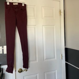 GARAGE burgundy jeans size 0